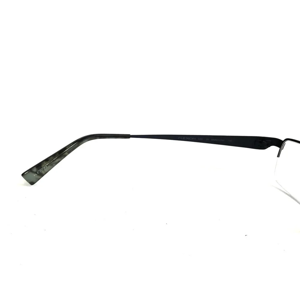 Flexon by Marchon Eyeglasses Frames 455 BLUE SUEDE Rectangle Half Rim 52-19-140